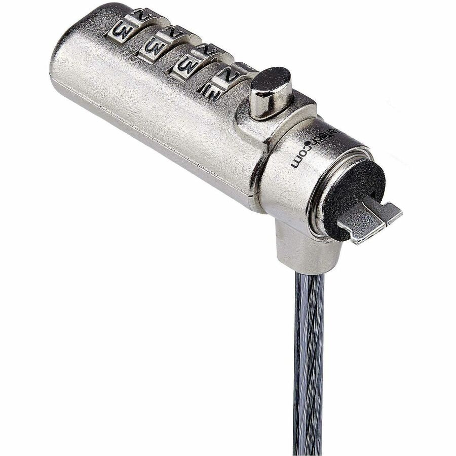 StarTech.com Slim Lock K-Slot Compatible, 6.6ft (2m) Combination Locking Cable, Desk Anti-Theft Security For Laptop/Notebook Computer StarTech.com Slim Lock K-Slot Compatible, 6.6ft (2m) Combination Locking Cable, Desk Anti-Theft Security For Laptop/Notebook Computer